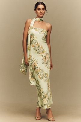 BHLDN Strapless Maxi Dress with Matching Scarf