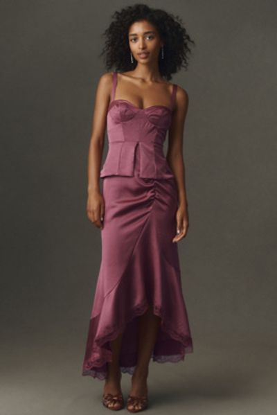 BHLDN Sweetheart Corset Maxi Dress