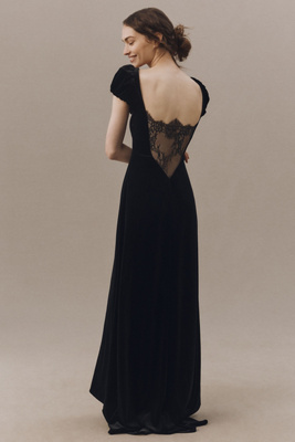 chinese dress ladies A-Line Sweetheart Neck Velvet Green Long Prom Dress, Green Long Formal Dress US 2 / Burgundy main image 0