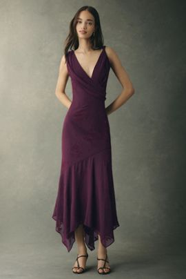 BHLDN Velvet Burnout Maxi Dress