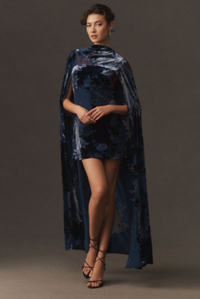 blue ruffle cape dress anthropologie Tulle Cape main image 1