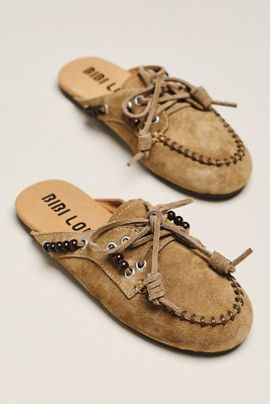 Bibi Lou Beaded Moccasin Mules