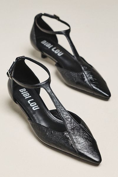 Bibi Lou Canna 35 Leather Ankle-Strap Kitten Heels