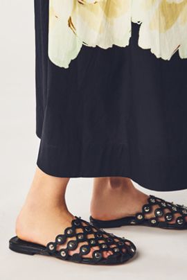 Bibi Lou Grommet Studded Mules