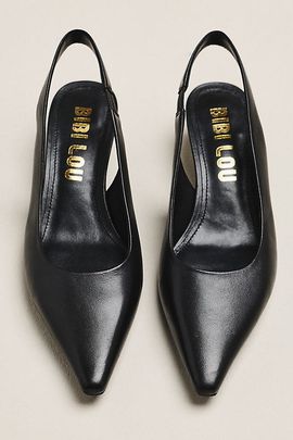 Bibi Lou Helmut Leather Kitten Heels