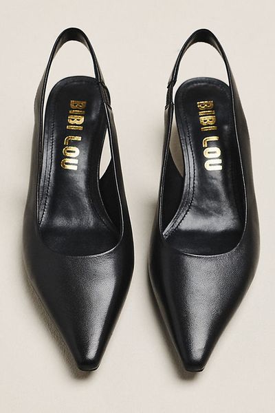 Bibi Lou Helmut Leather Kitten Heels