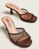Bibi Lou Mesh Open-Toe Mule Heels - 1