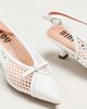 Bibi Lou Mesh Slingback Bow Kitten Heels - 3