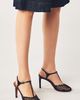 Bibi Lou Mesh T-Strap Heels - 1