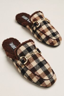 Bibi Lou Shearling Horsebit Mules