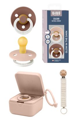 BIBS BIBS Pacifer, Pacifier Box & Pacifier Clip Set