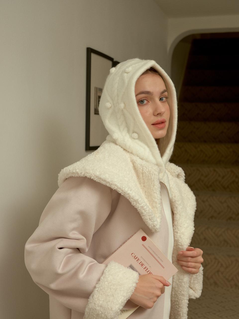 bibyseob Fluffy Wool Knit & Balaclava