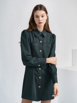bibyseob T13 Stitch Mini Dress_Green