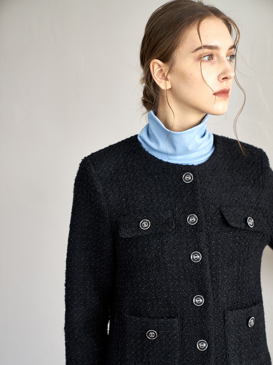 bibyseob T14 - Tweed Wool Jacket Black
