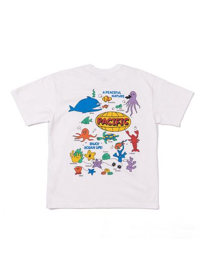 BIGWAVE COLLECTIVE ENJOY OCEAN LIFE T-SHIRT [WHITE]