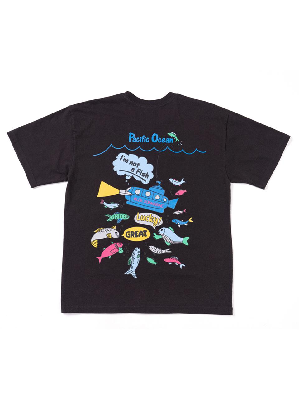 BIGWAVE COLLECTIVE IM NOT A FISH T-Shirt [Dark Charcoal]