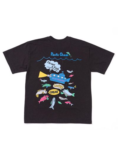 BIGWAVE COLLECTIVE IM NOT A FISH T-Shirt [Dark Charcoal]