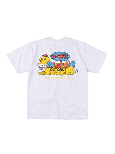 BIGWAVE COLLECTIVE PACIFIC OCTOBUS TEE [WHITE MELANGE]