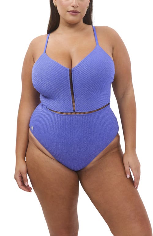 Biliblond Biliblond Kim Rib Lurex Plus Size Onepiece Swimsuit