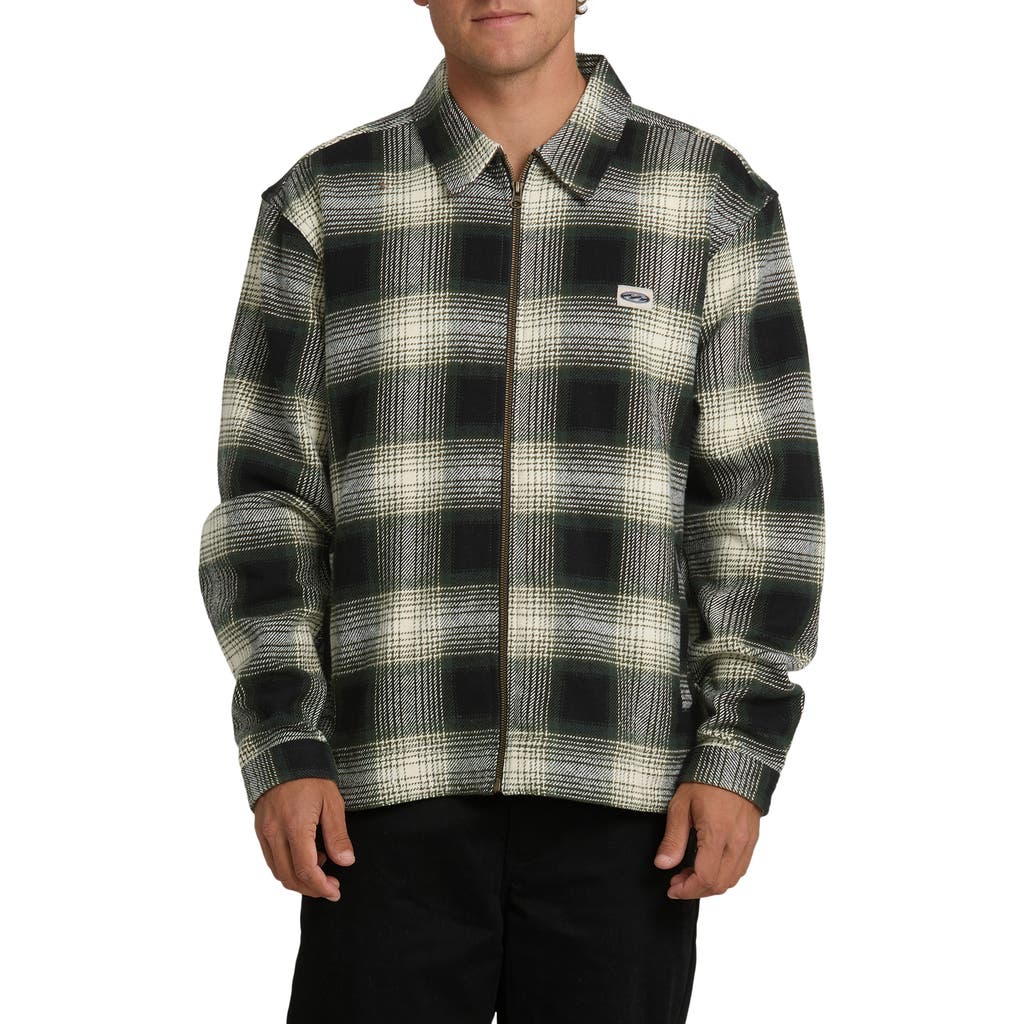 Billabong Billabong Bad Dog Boxy Fit Gradient Check Zip-Up Shacket