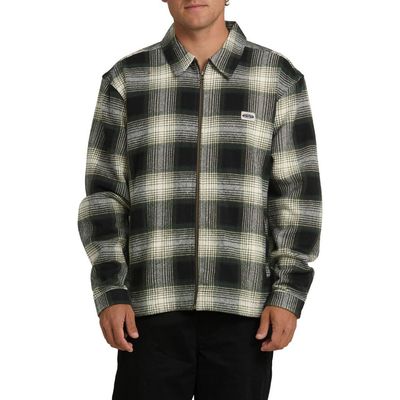 Billabong Billabong Bad Dog Boxy Fit Gradient Check Zip-Up Shacket