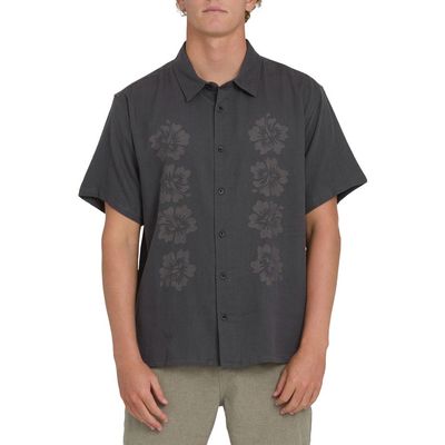 Billabong Billabong Cordoba Regular Fit Hibiscus Short Sleeve Knit Button-Up Shirt
