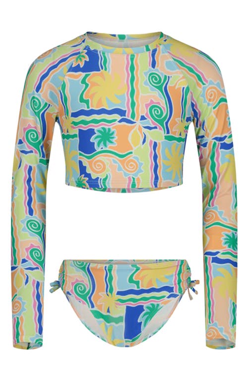 Billabong Billabong Kids' Sol Playa Long Sleeve Two-Piece Rashguard Swimsuit