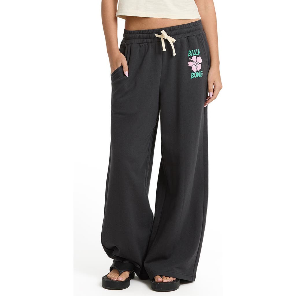 Billabong Billabong Midnight Session Wide Leg Fleece Sweatpants