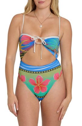 Billabong Billabong Midnight Tropics Andrew Cutout High-Leg One-Piece Swimsuit