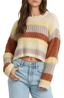 Billabong Billabong Mix Up Striped Cropped Sweater