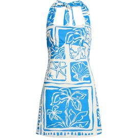 Billabong Billabong Sea Glow Cotton & Linen Halter Minidress