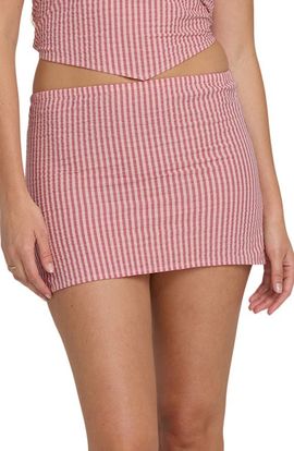Billabong Billabong So Stripe Cotton Micro Miniskirt