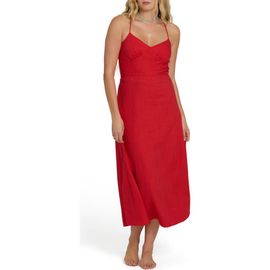 Billabong Billabong Take it Back Cotton Blend Midi Sundress