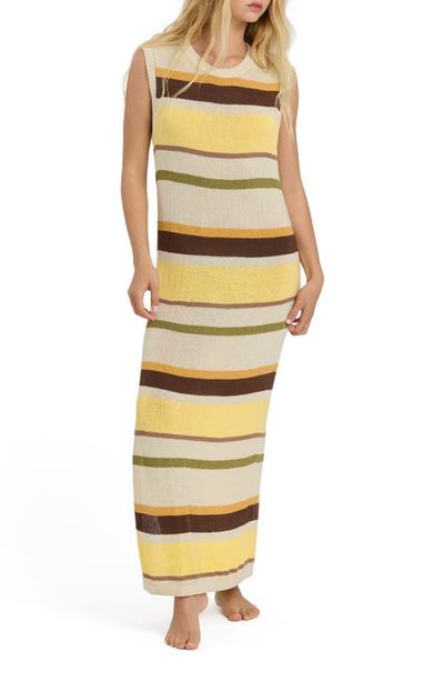 Billabong Billabong Those Days Stripe Rib Knit Maxi Dress