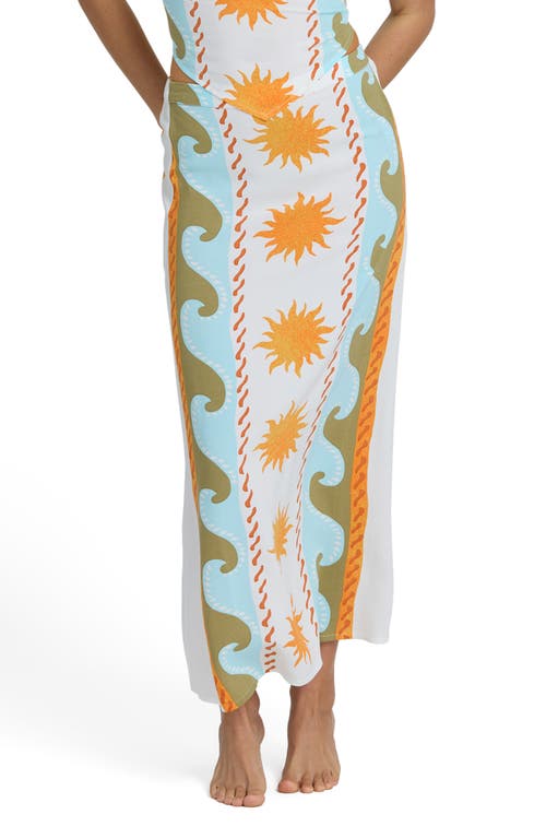 Billabong Billabong Tides Call Cotton Blend Midi Skirt