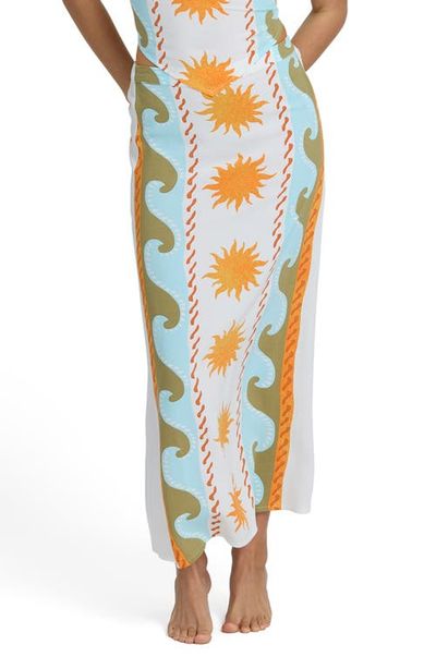 Billabong Billabong Tides Call Cotton Blend Midi Skirt