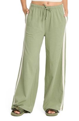 Billabong Billabong Wave Stamp Side Stripe Wide Leg Cotton Jersey Pants