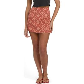 Billabong Billabong Wave Washed Printed Cotton & Linen Miniskirt