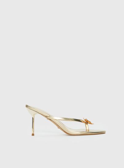 Billini Billini Dalella Thong Heels Gold Metallic