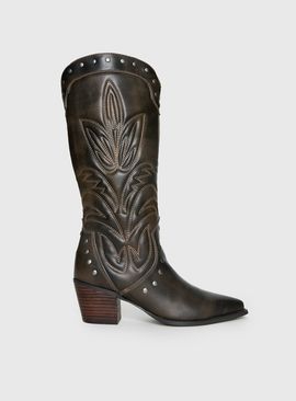 Billini Billini Damica Cowboy Boots Washed Brown