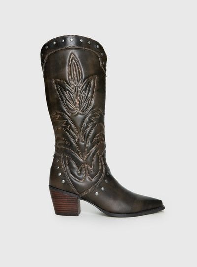 Billini Billini Damica Cowboy Boots Washed Brown