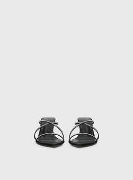 Billini Billini Effy Heels Black Satin Diamante