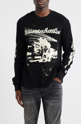 Billionaire Boys Club Billionaire Boys Club I Need Space Long Sleeve Cotton Knit Shirt