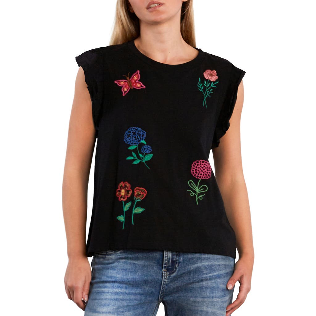 Billy T Billy T Aurora Petal Embroidered Sleeveless T-Shirt