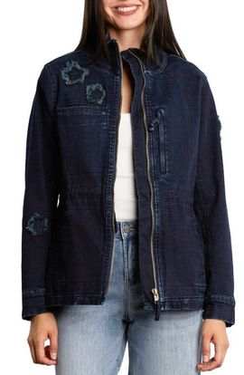Billy T Billy T Butterfly Embroidery Cotton Blend Jacket