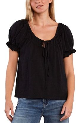 Billy T Billy T Gathered Cotton Peasant T-Shirt