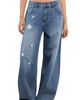 Billy T Billy T Hello Sunshine Star Embroidered High Waist Wide Leg Jeans - 1
