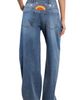 Billy T Billy T Hello Sunshine Star Embroidered High Waist Wide Leg Jeans - 2