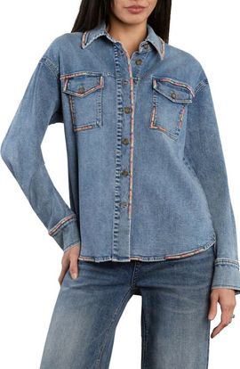 Billy T Billy T Kaleidoscope Embroidered Denim Shirt Jacket