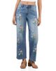 Billy T Billy T Pretty Floral High Rise Relaxed Straight Leg Jeans - 1